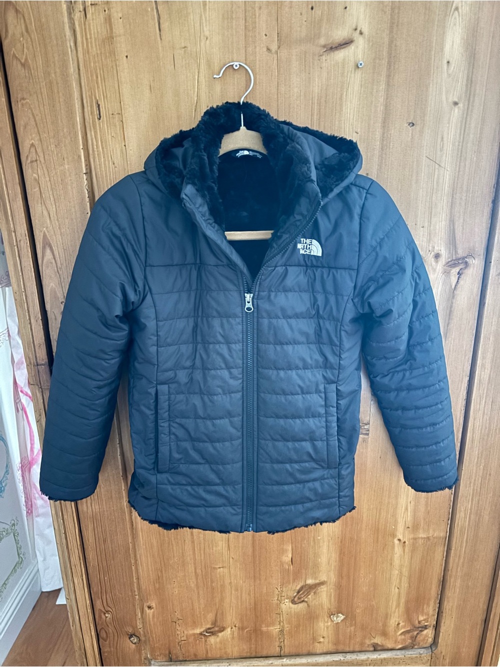 The North Face Kids Black Hooded Puffer Jacket